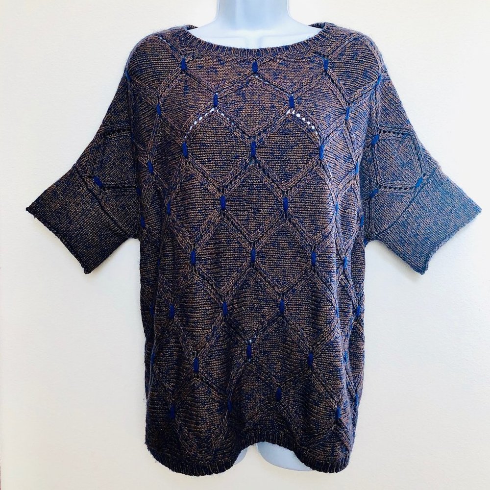 ANTHROPOLOGIE⚡️Diamond Knit Oversized Sweater_S/M